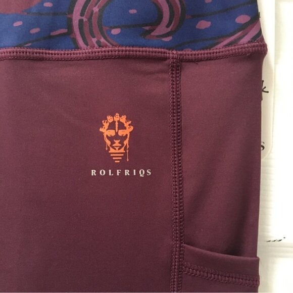 𝅺rolfriqs Africas Riches Bodysharp Womens Leggings - Burgundy - Picture 5 of 11